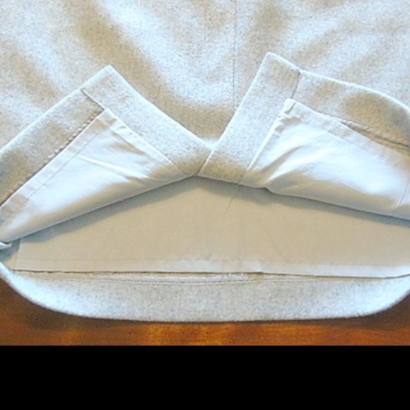 J Crew Mercantile Wool Oatmeal Pencil Mini Skirt Size 4 - 6 - Picture 5 of 11